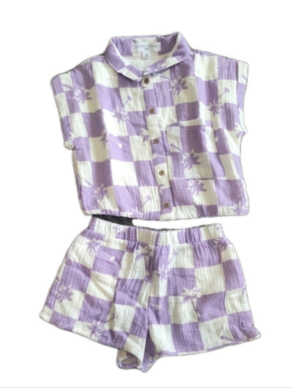 Grayson/Threads $25 Two Piece Cotton Pajama Set Outfit Sz Xs(4/5)